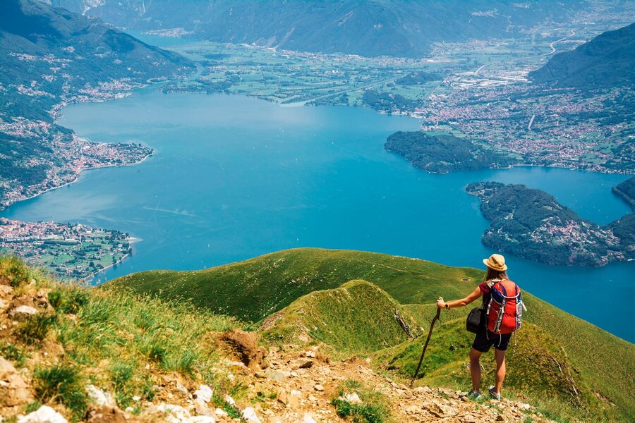 Hiking above Lake Como